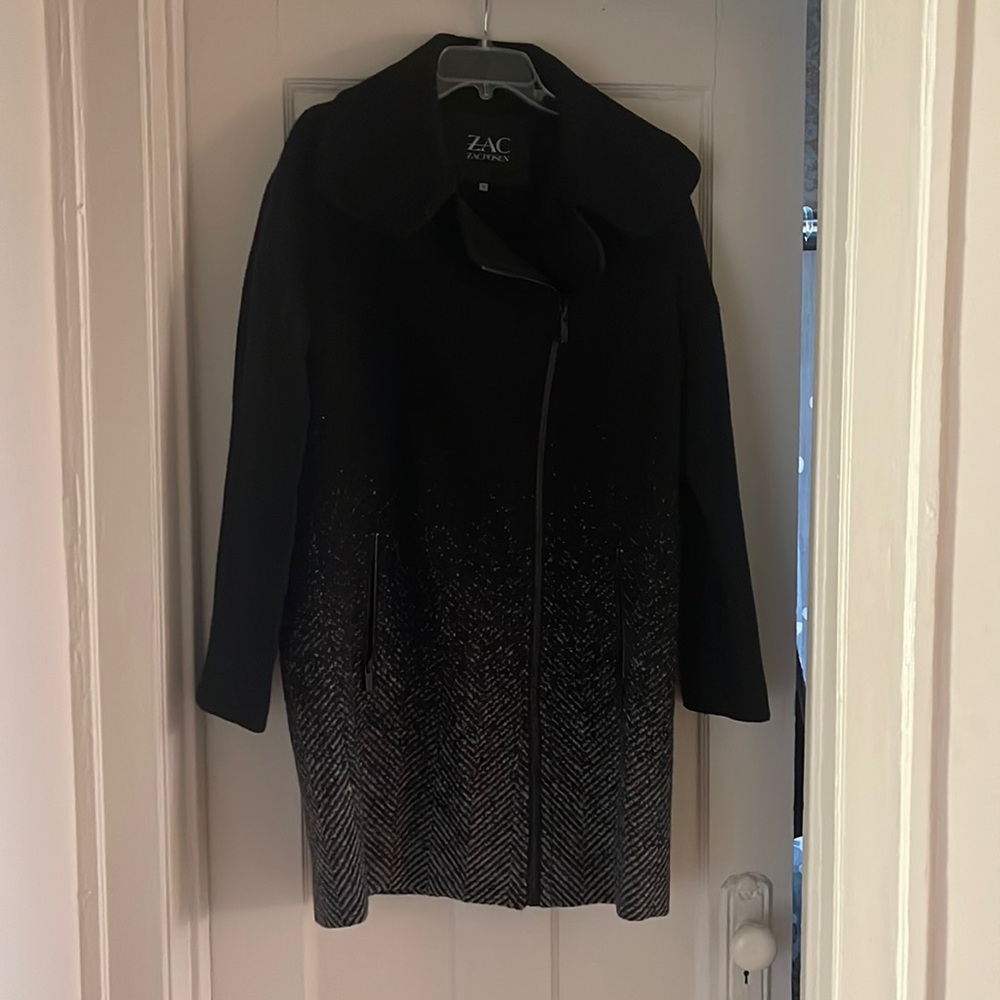 Zac Posen size 10 black coat